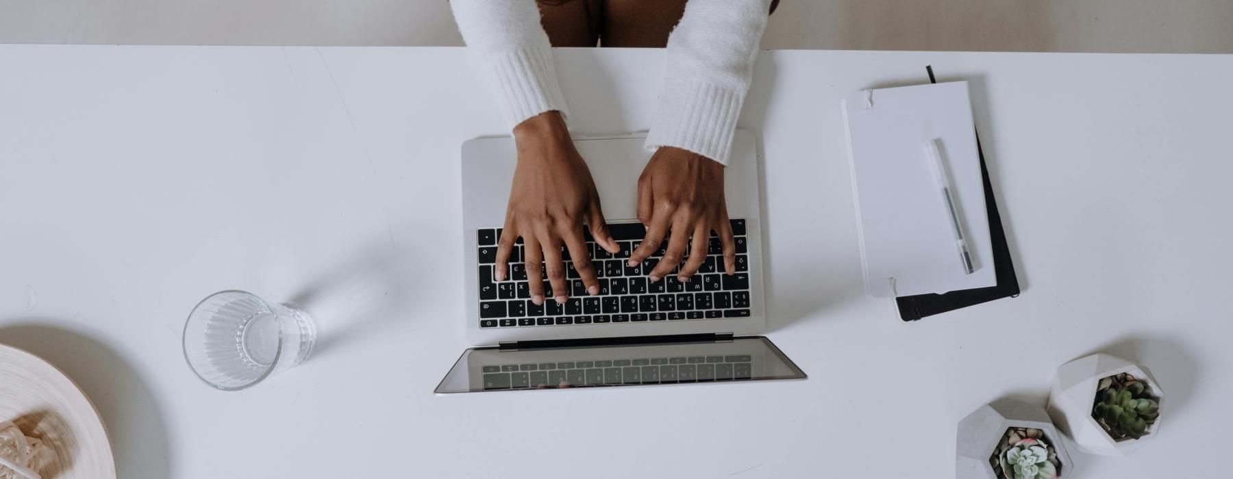 a person working on a laptop