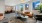 a clubhouse room with a couch and chairs